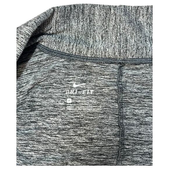 Nike Yoga Top Womens M Dri Fit Open Front Drape Cardigan Heathered Athletic Gray - Picture 7 of 16